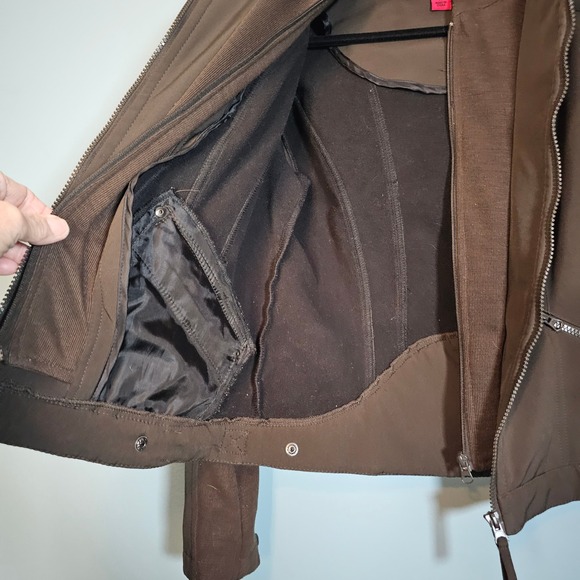 COFFEESHOP Women's Medium Olive Green Hooded Jacket Full Zip Casual Outerwear - Picture 4 of 9